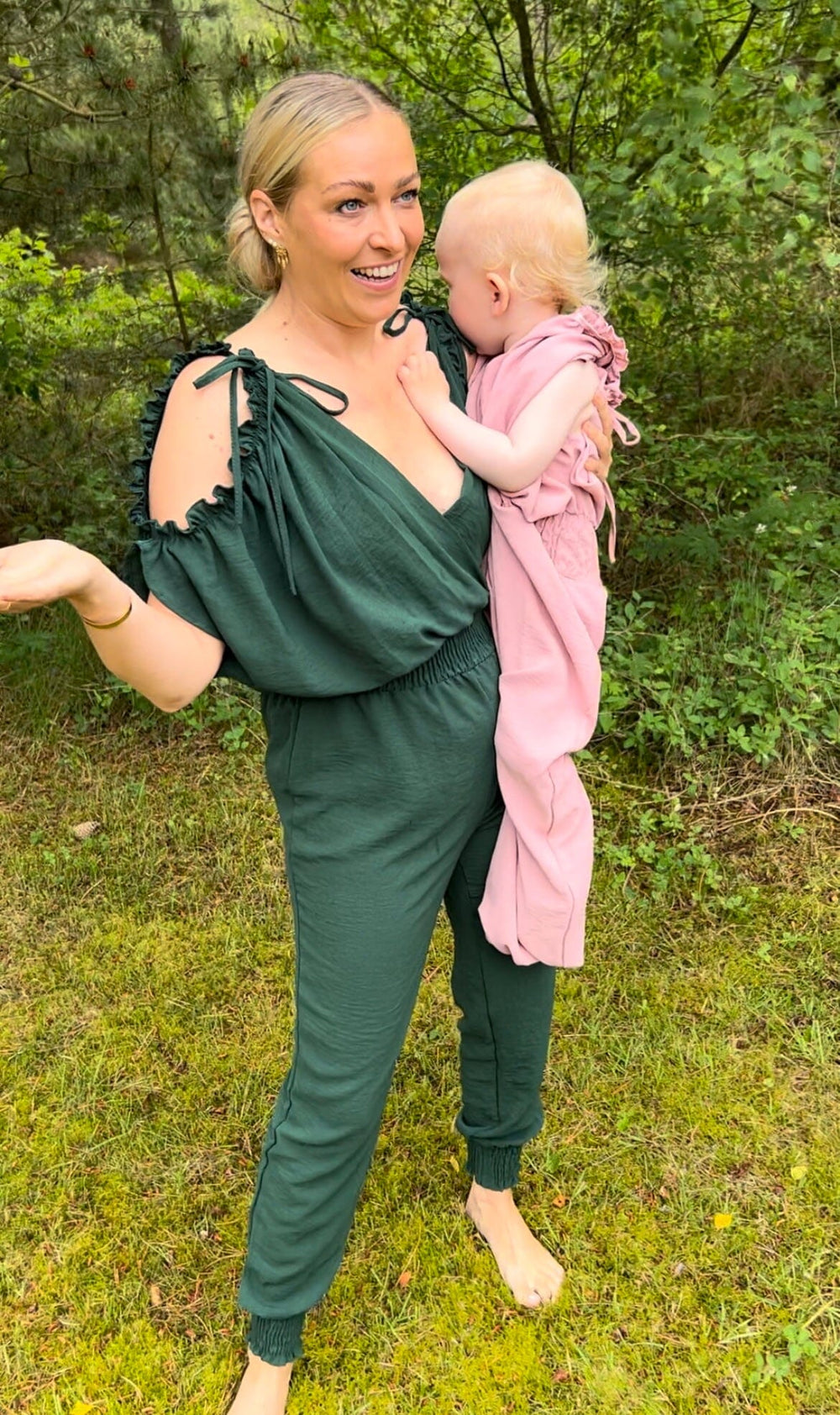 A-bee - Jumpsuit 2151 - Dark Green Buksedragter 