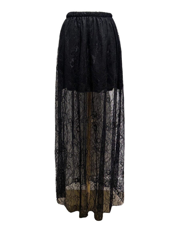 A-bee - Long Lace Skirt 3198 5 - Black