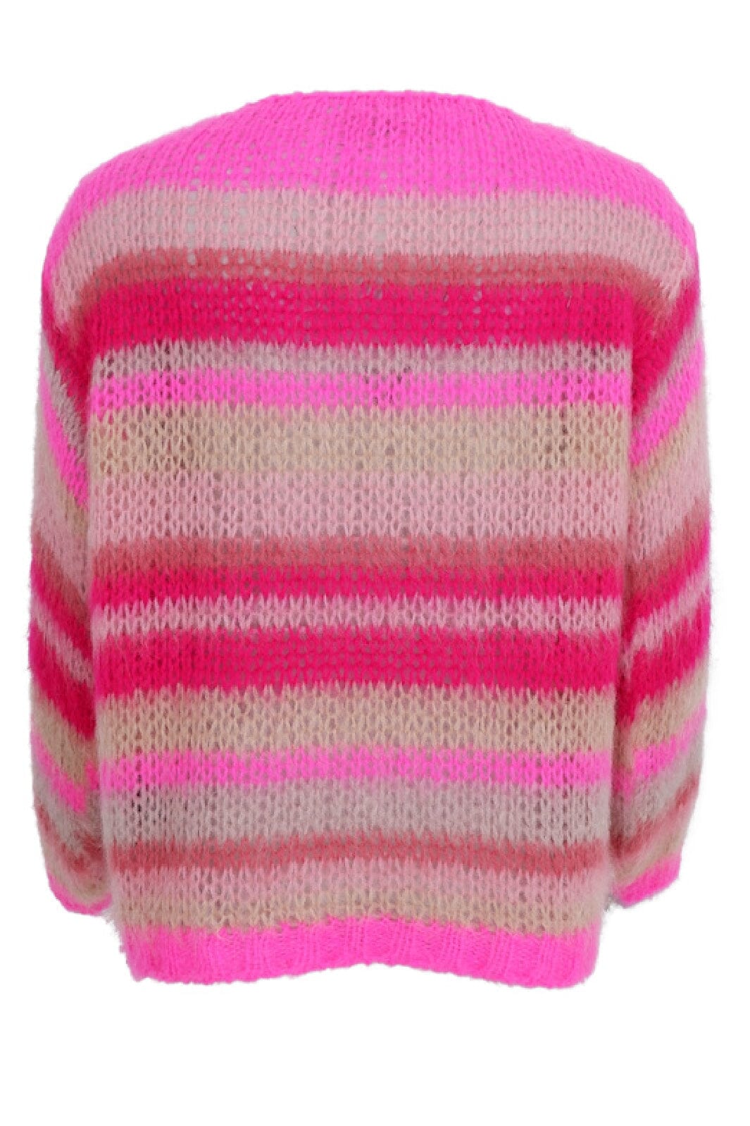 Black Colour - Bcadria Multi Striped Jumper 1195 - Pink Passion