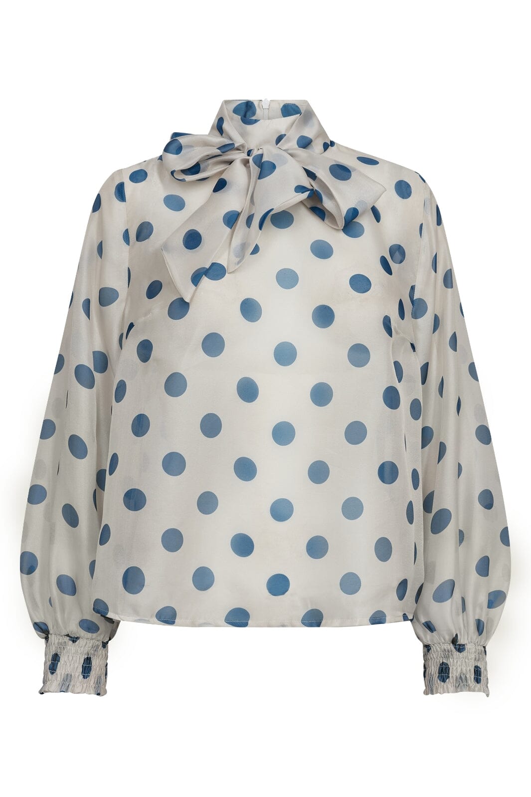 Co´couture - Drewcc Dot Tie Blouse - 76 New Blue Bluser 