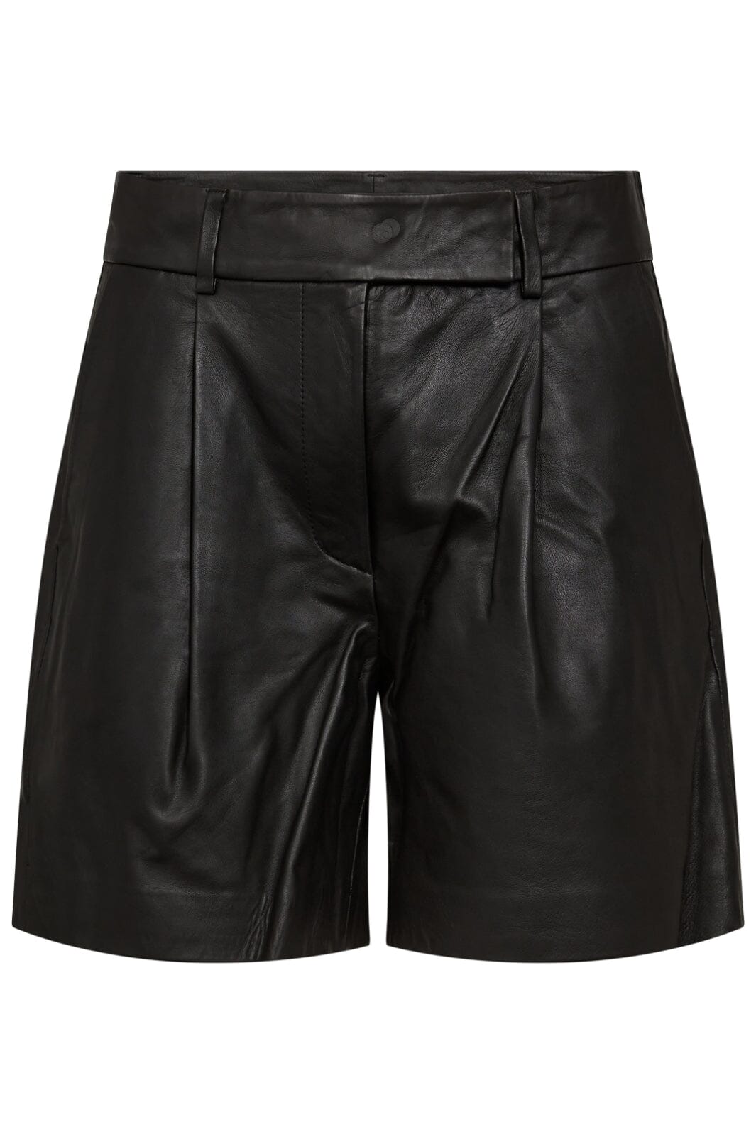 Co´Couture - Phoebecc Leather Pleat Shorts 31458 - 96 - Black