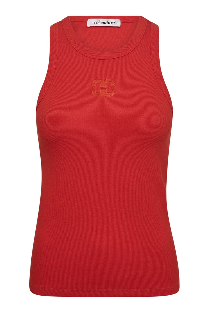 Co´Couture - Saharacc Embroidery Tank Top 33151 - 358 - Red