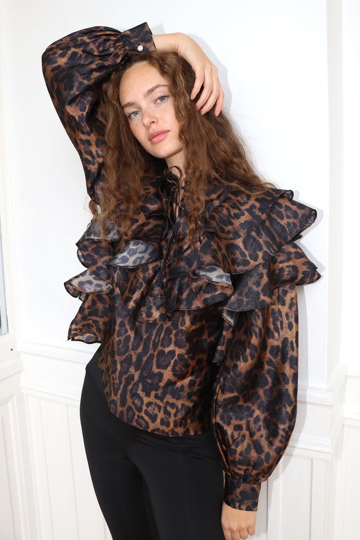 Cras - Sylvia Blouse - 8058 8058 Hazy Leopard