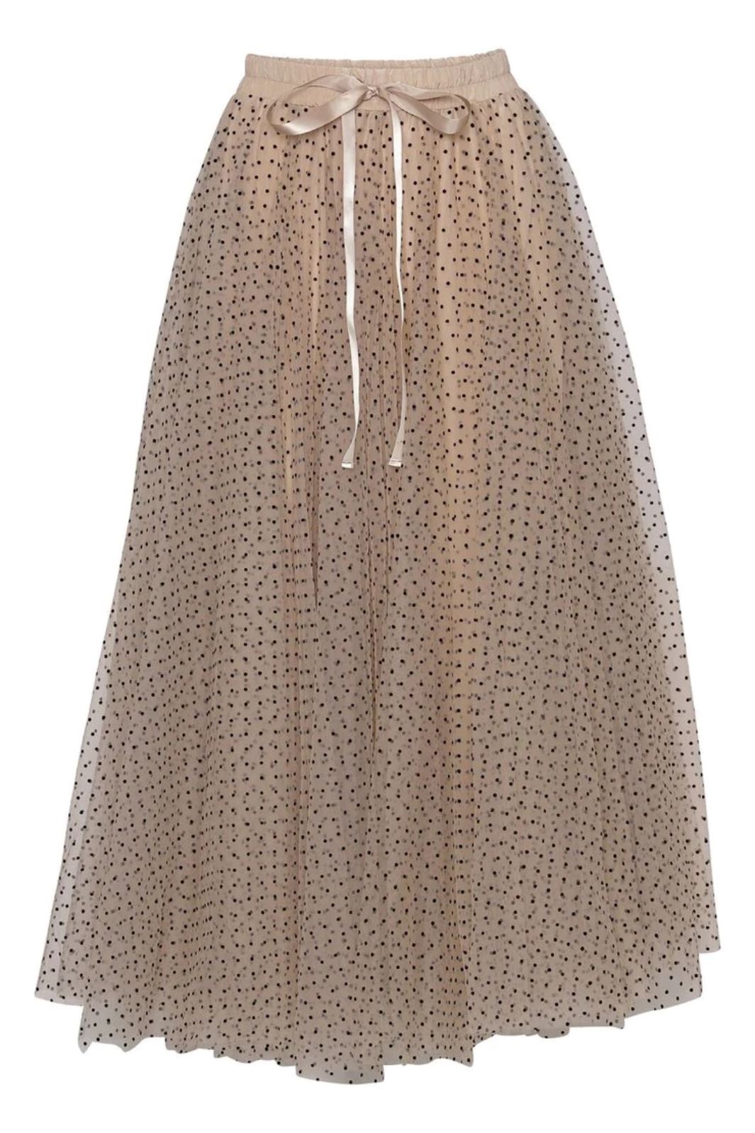 EMM Copenhagen - Daisy Skirt - Tan With Black Dots Nederdele 