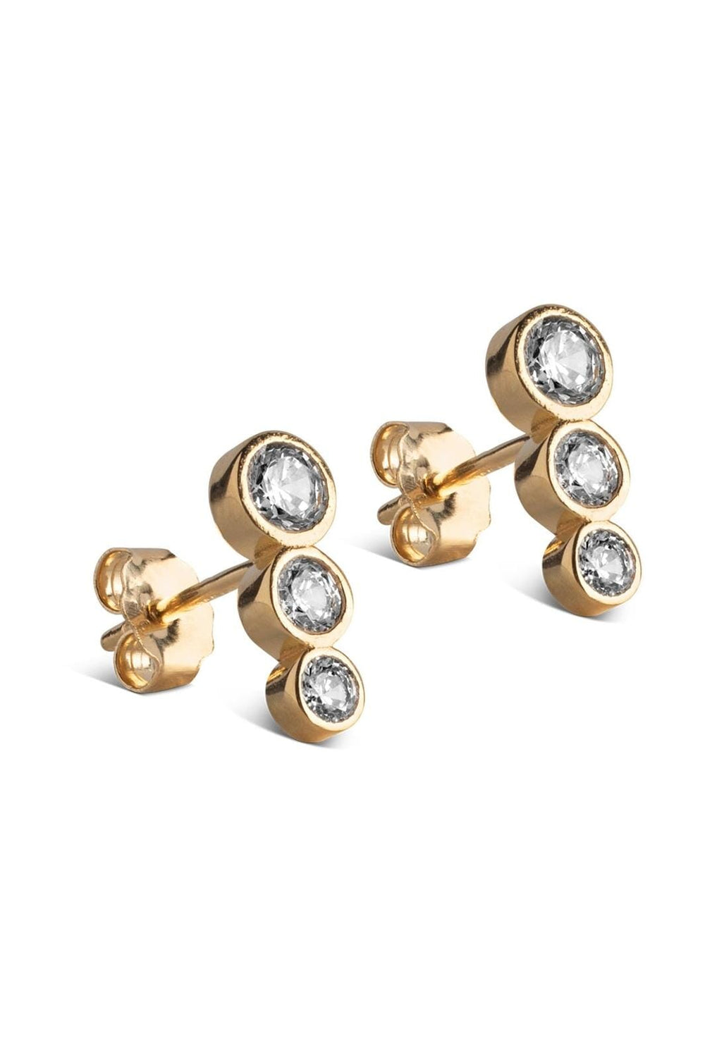 Enamel Copenhagen - Studs, Trinity Cz E397G - Clear Cz