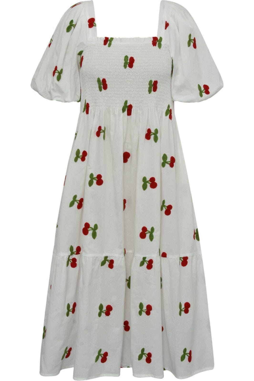 A-View - Cheri Fruit Dress - 198 White/Red