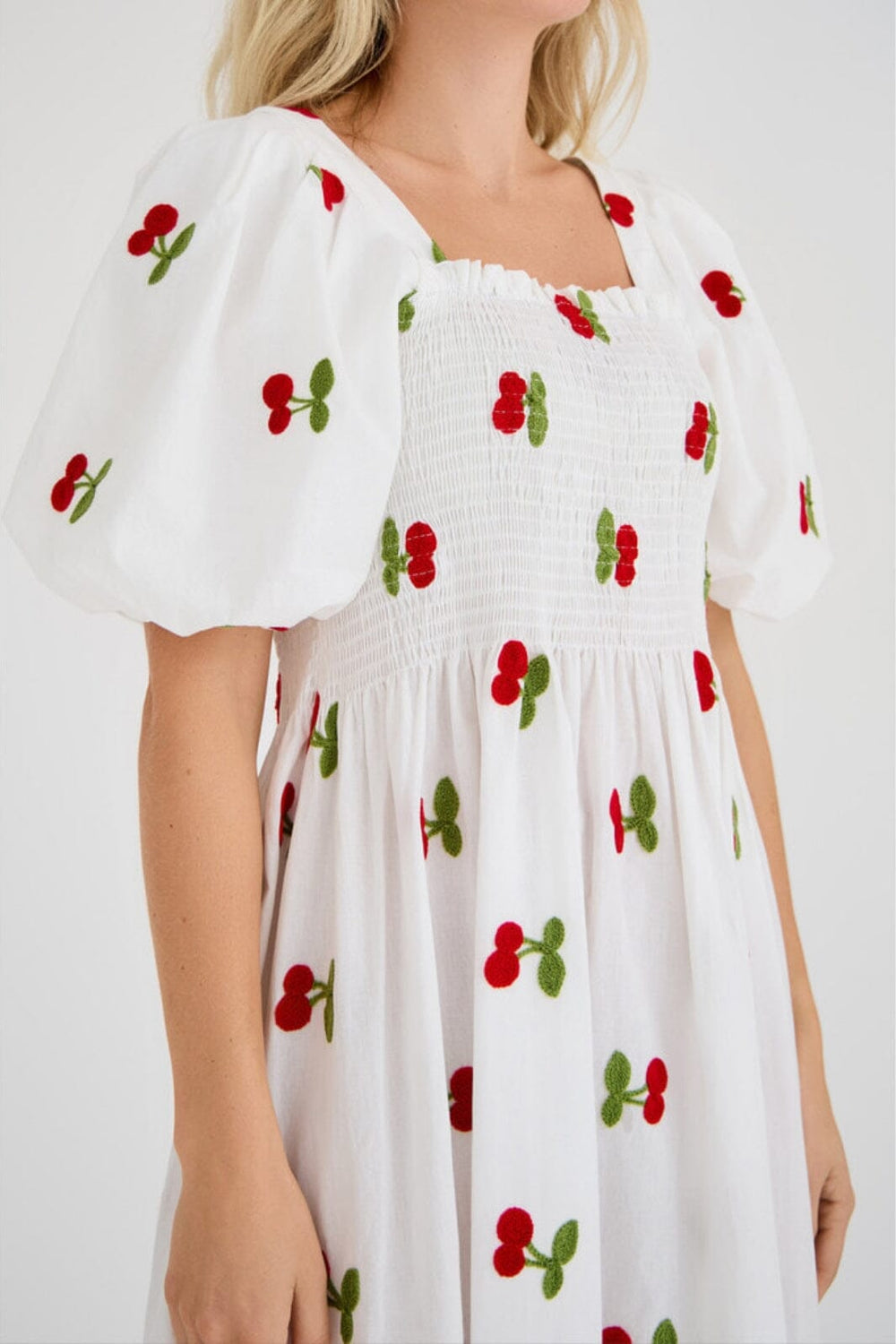 A-View - Cheri Fruit Dress - 198 White/Red