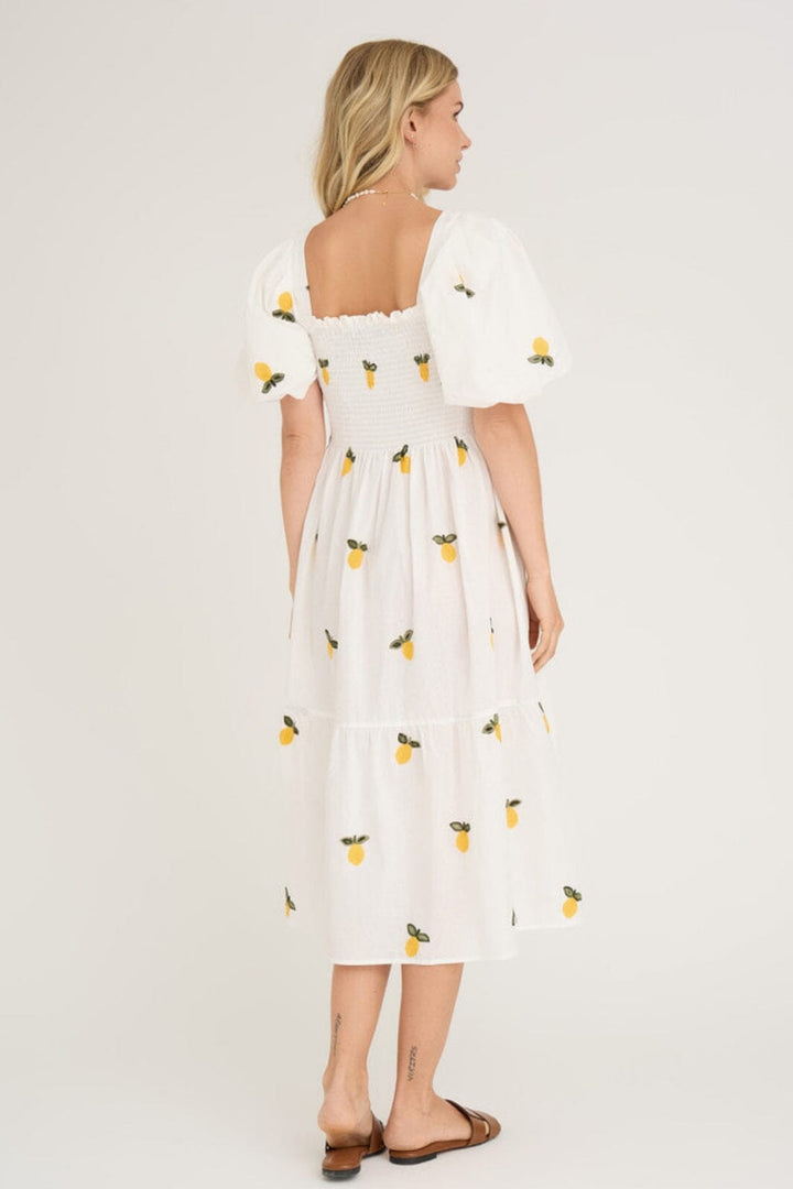 A-View - Cheri Fruit Dress - 200 White/Yellow