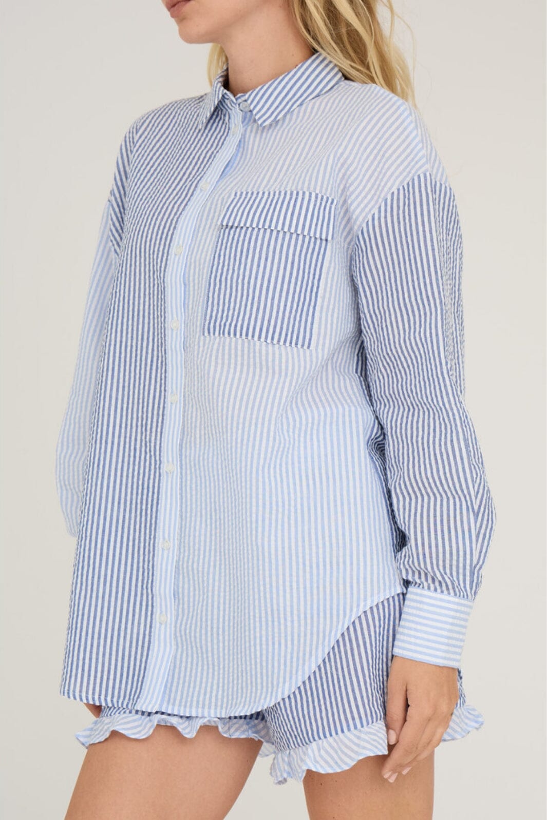 A-View - Mila Shirt - 788 Blue/Navy