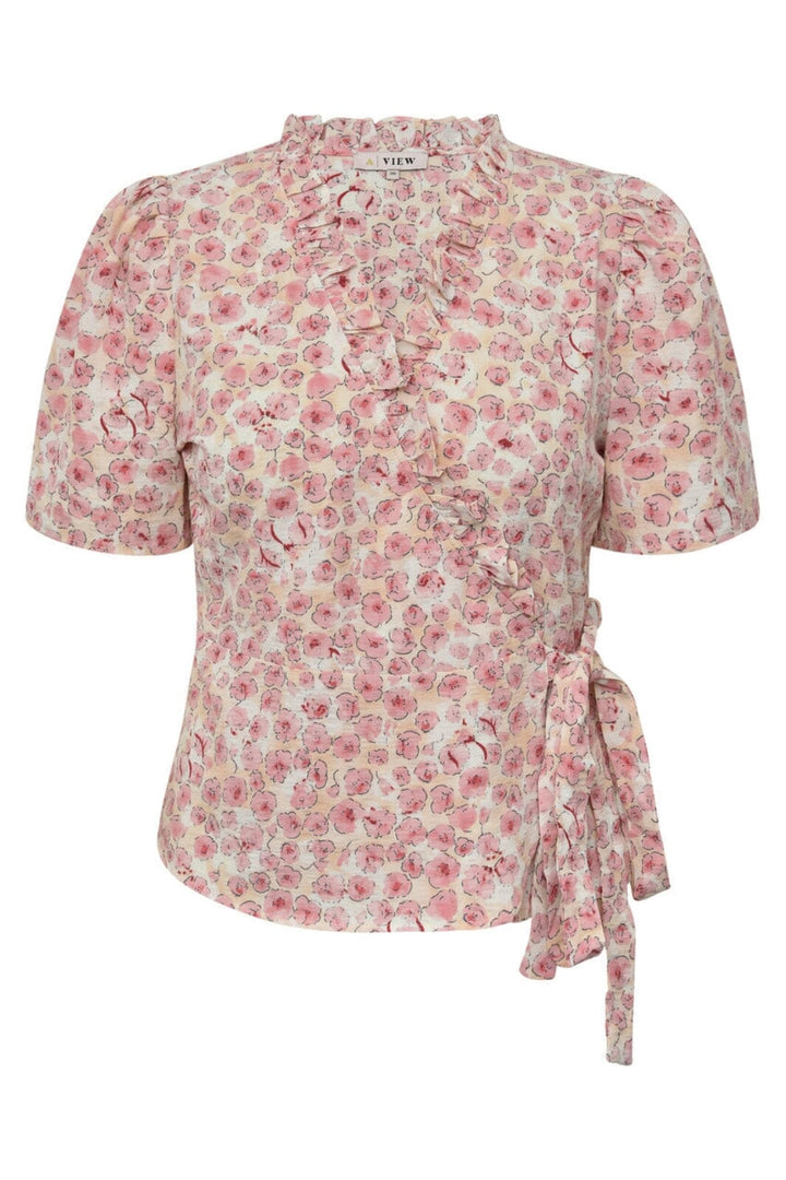 A-View - Peony Wrap Blouse - 258 Rose/Pink