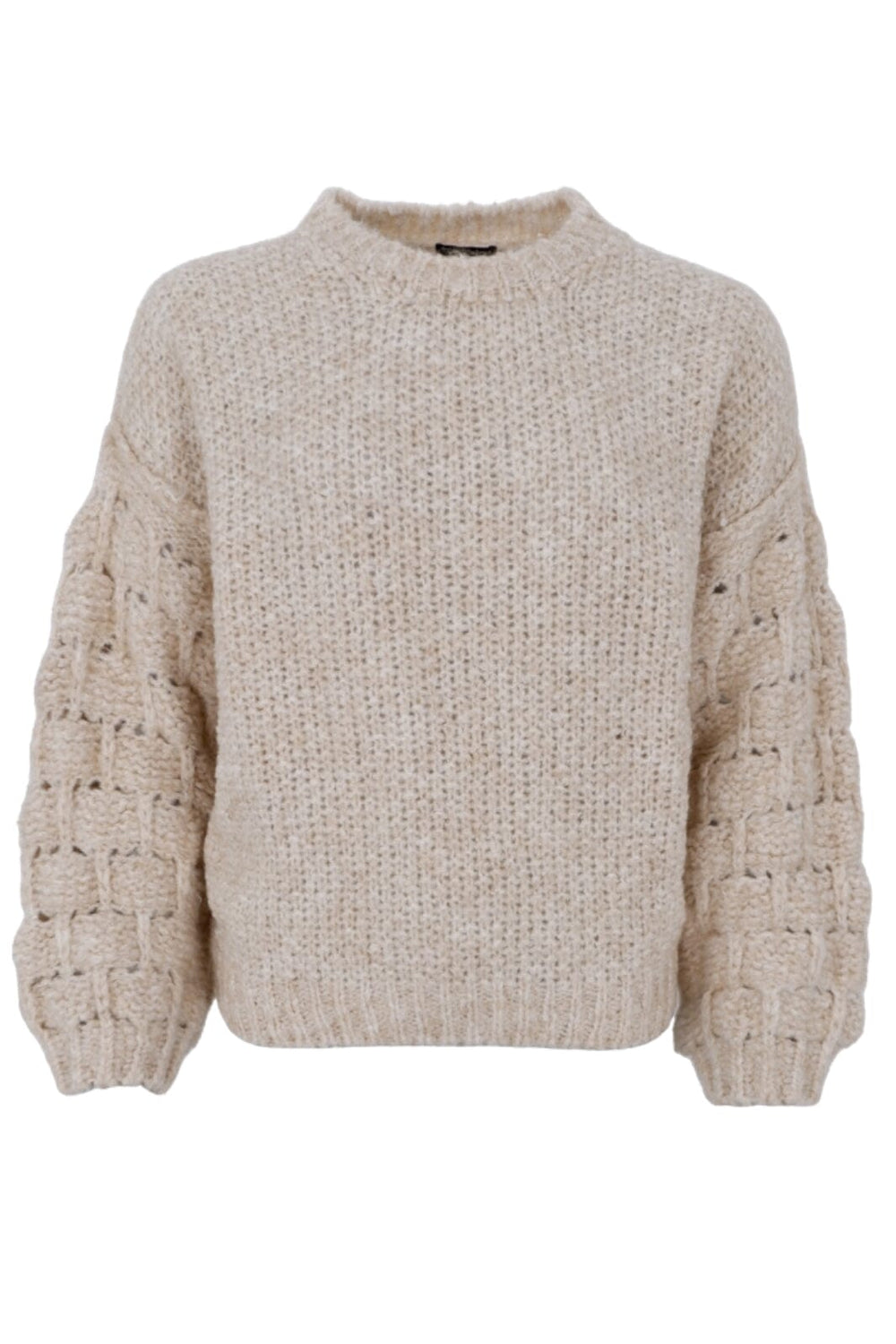 Forudbestilling - Black Colour - Bcaurora Knit 1186 - Wheat Strikbluser 