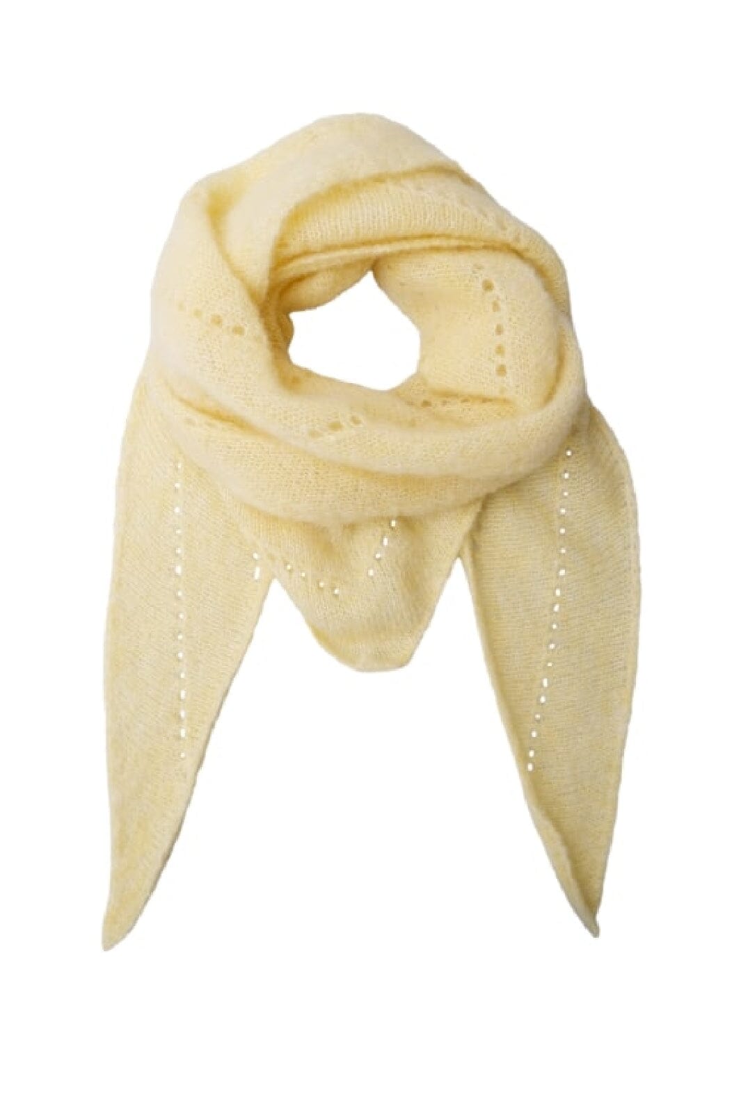 Forudbestilling - Black Colour - Bcdell Knitted Mini Scarf - Pastel Yellow Tørklæder 