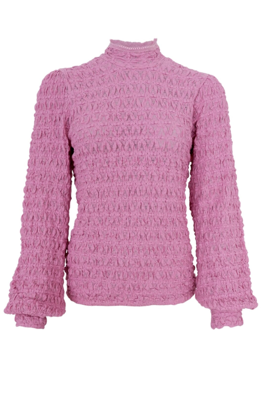 Forudbestilling - Black Colour - Bceleonora Lace Blouse W. Turtleneck - Soft Pink Bluser 