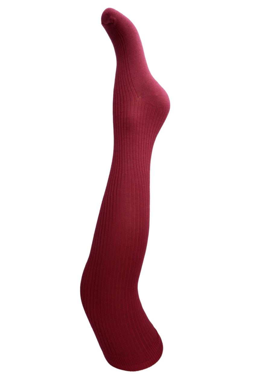 Black Colour - Bcmalika Kneehigh Rib Sock 4285 - Wine