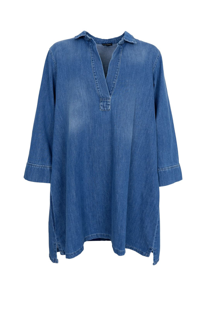 Forudbestilling - Black Colour - Bcnori Denim Tunic Dress 40814 - Mid Blue Wash