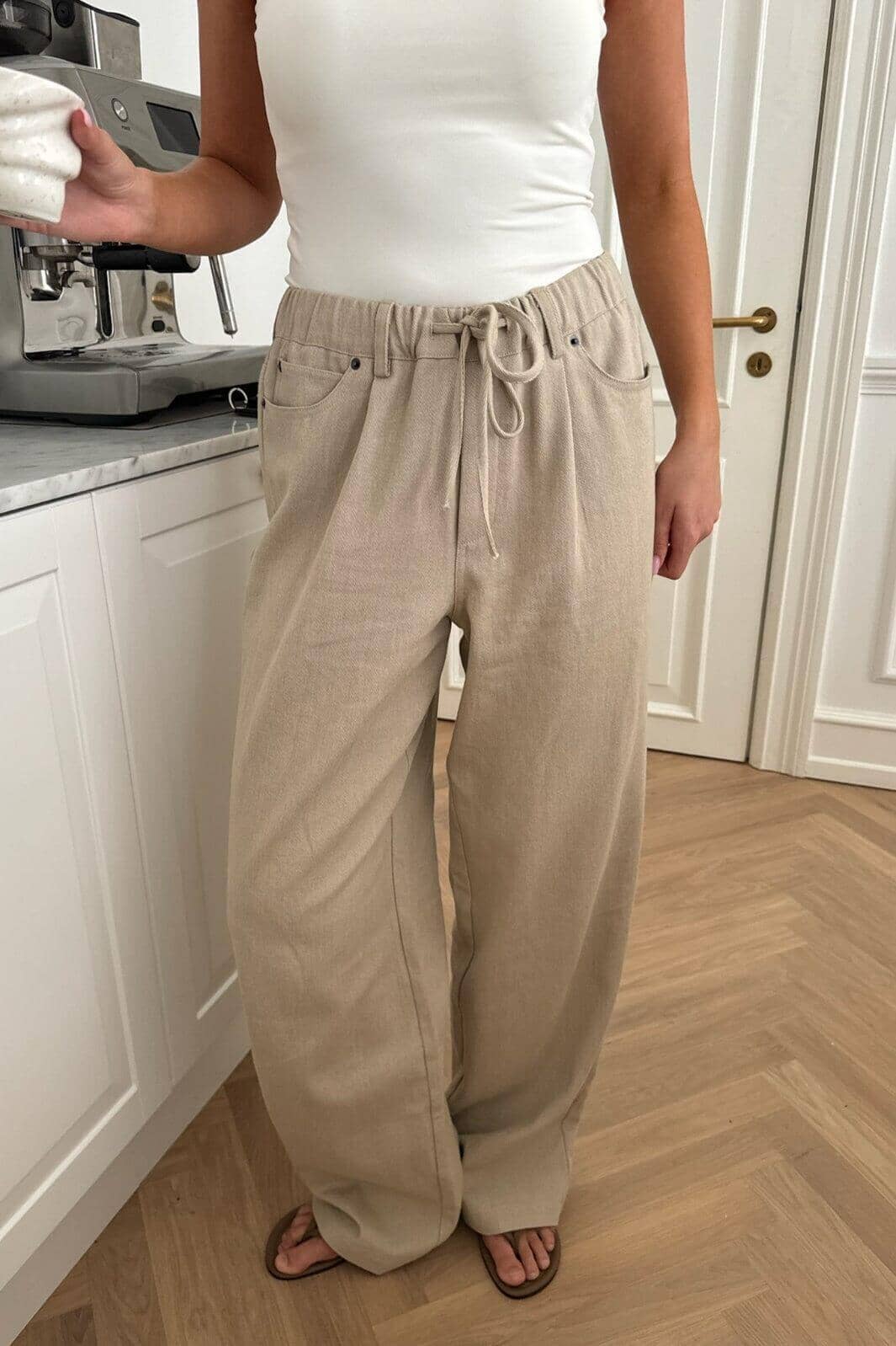 Forudbestilling - BYIC - Karlaic Pants - sand Sand Bukser 