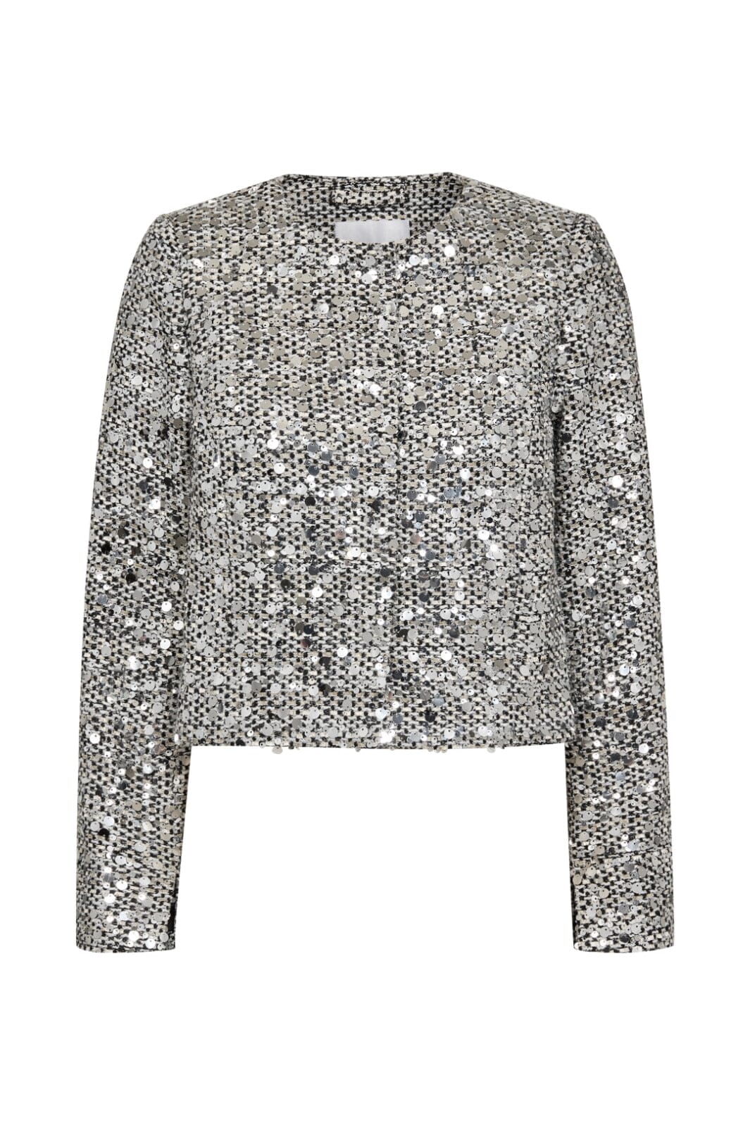 Forudbestilling - Co´couture - Bouclecc Sequin Cocktailjacket 30257 - 40096 Whiteblack Jakker 