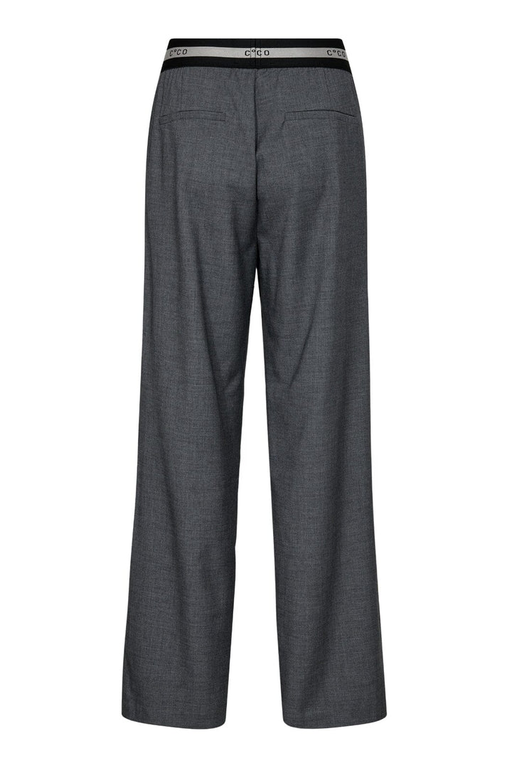 Forudbestilling - Co´couture - Cococc Tailor Pleat Logo Pant 31359 - 57 Grey Melange Bukser 