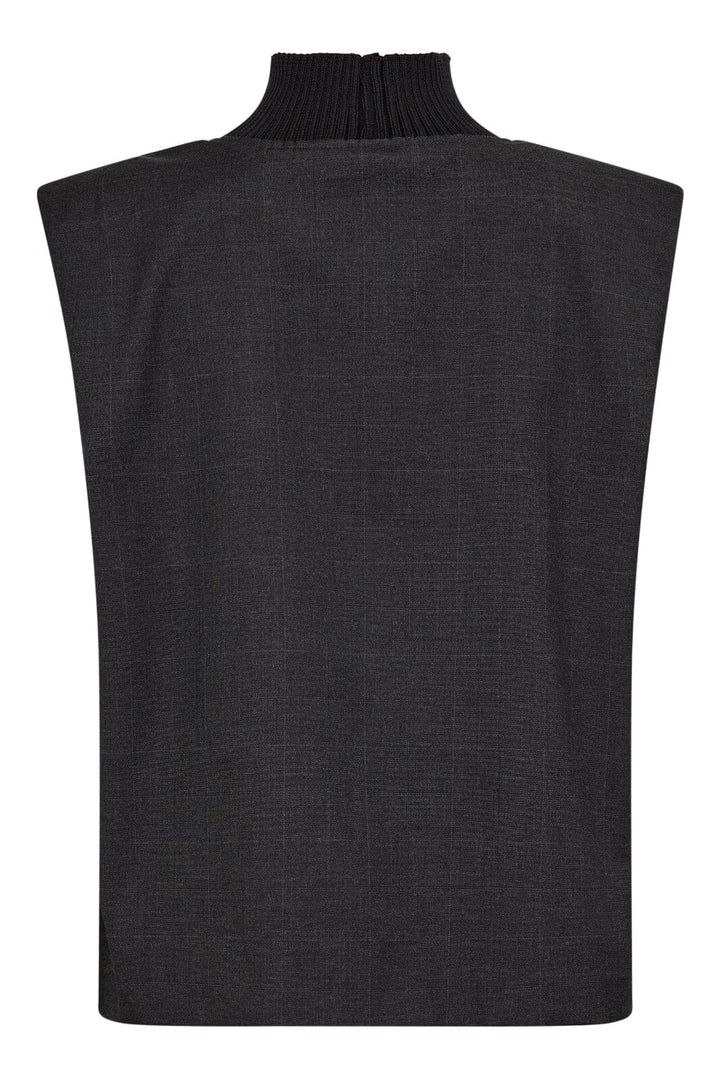 Forudbestilling - Co´couture - Kayacc Rib Turtleneck Vest 35587 - 94 Antracit T-shirts 