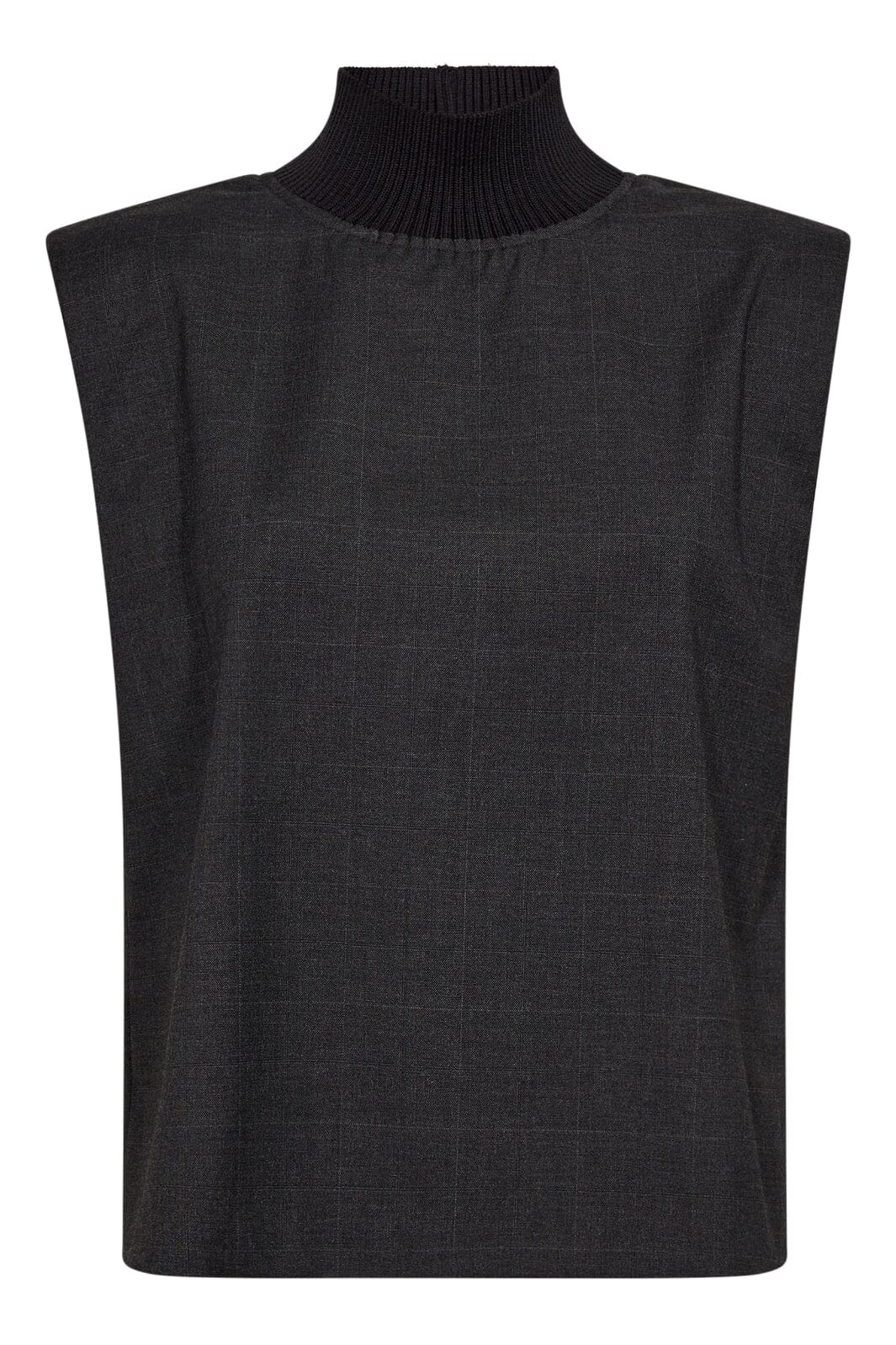 Forudbestilling - Co´couture - Kayacc Rib Turtleneck Vest 35587 - 94 Antracit T-shirts 