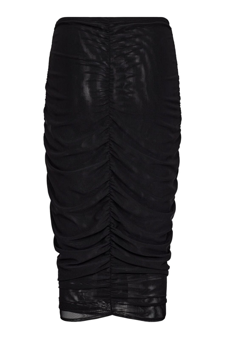 Forudbestilling - Co´couture - Reagancc Ruched Skirt 34174 - 96 Black Nederdele 