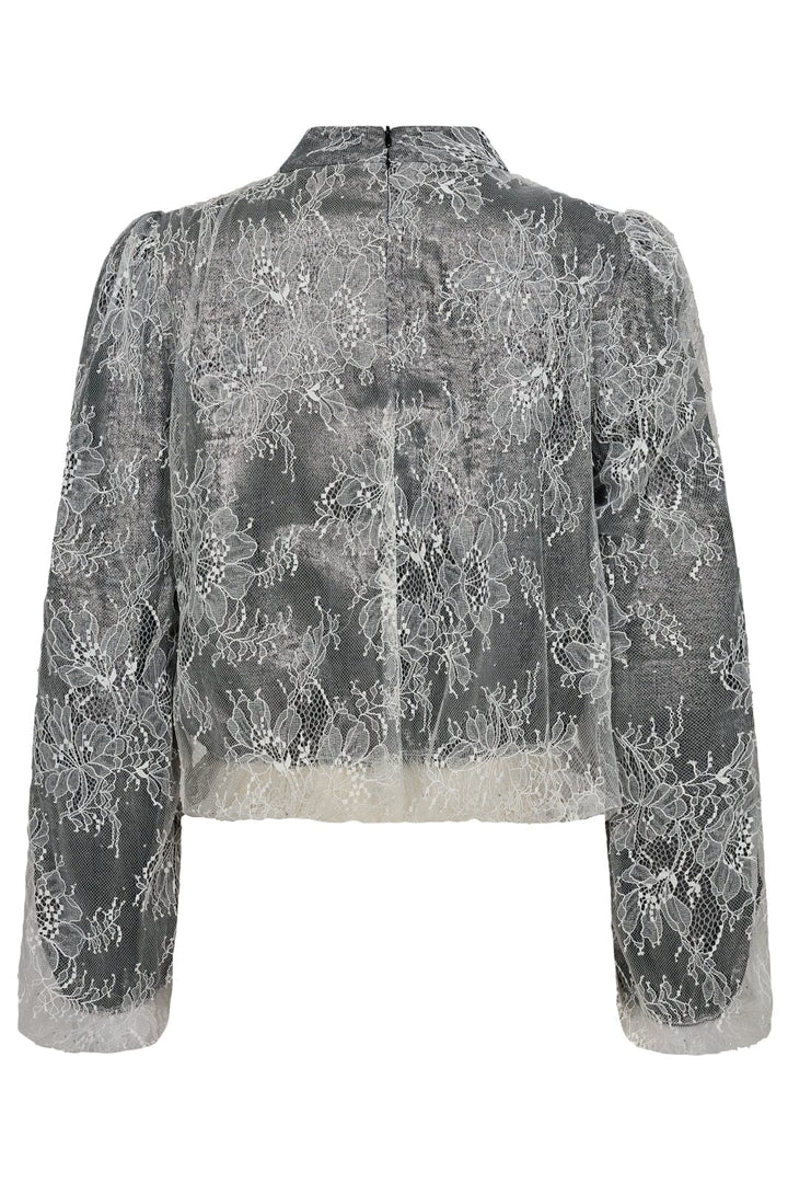 Forudbestilling - Co´couture - Similicc Lace Balloon Blouse 35636 - 199 Bone Bluser 