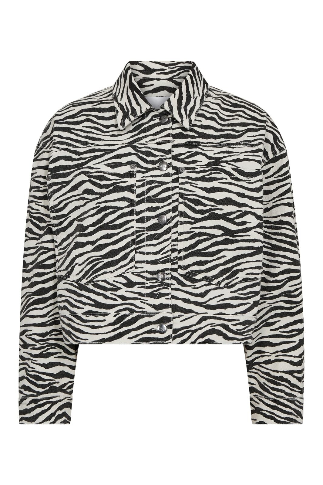 Forudbestilling - Co´couture - Zioncc Zebra Crop Jacket 30253 - 1196 Offwhite-Black Jakker 