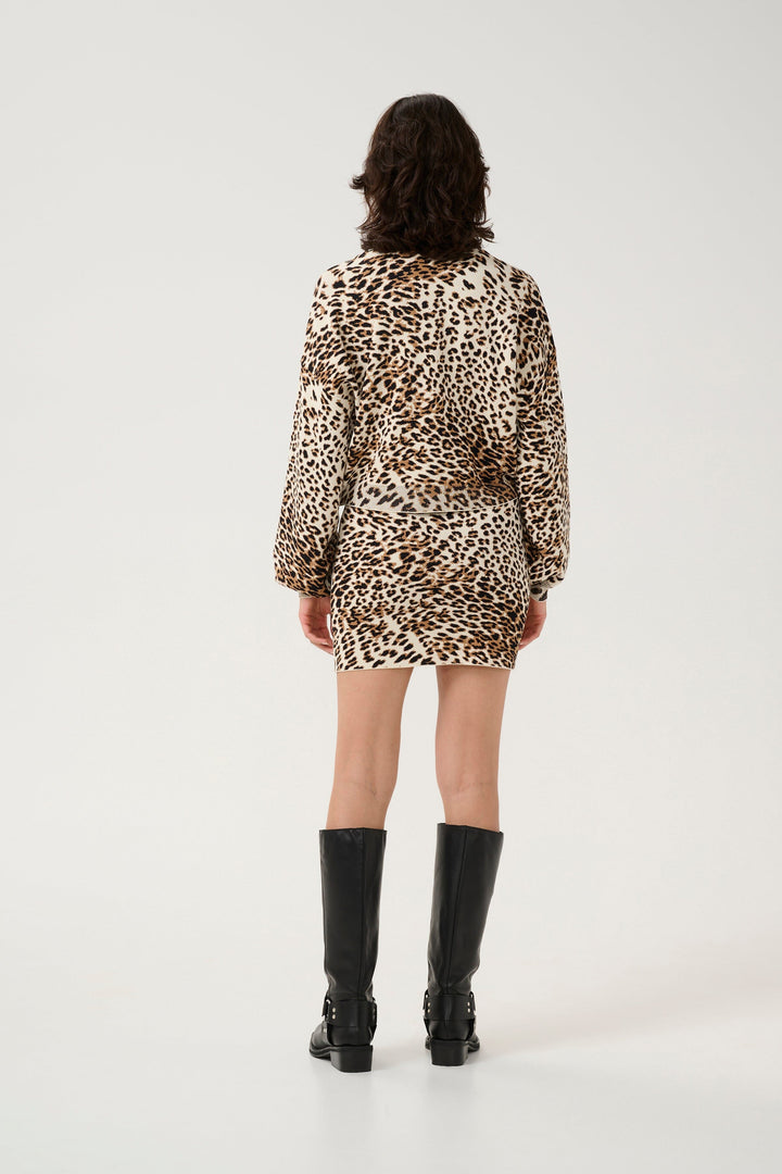 Forudbestilling - Gestuz - Gzleora Cardigan - 107188 Light Leopard Cardigans 