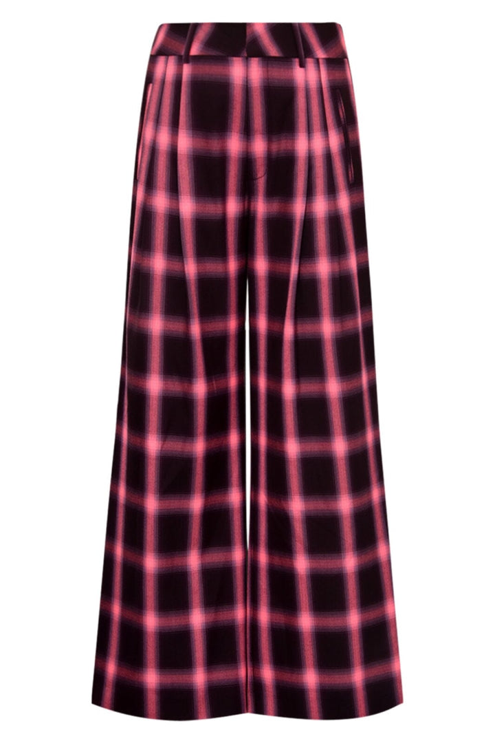 Forudbestilling - Gossia - Jo-Jogo Pants - Bourgogne Pink Checks Bukser 