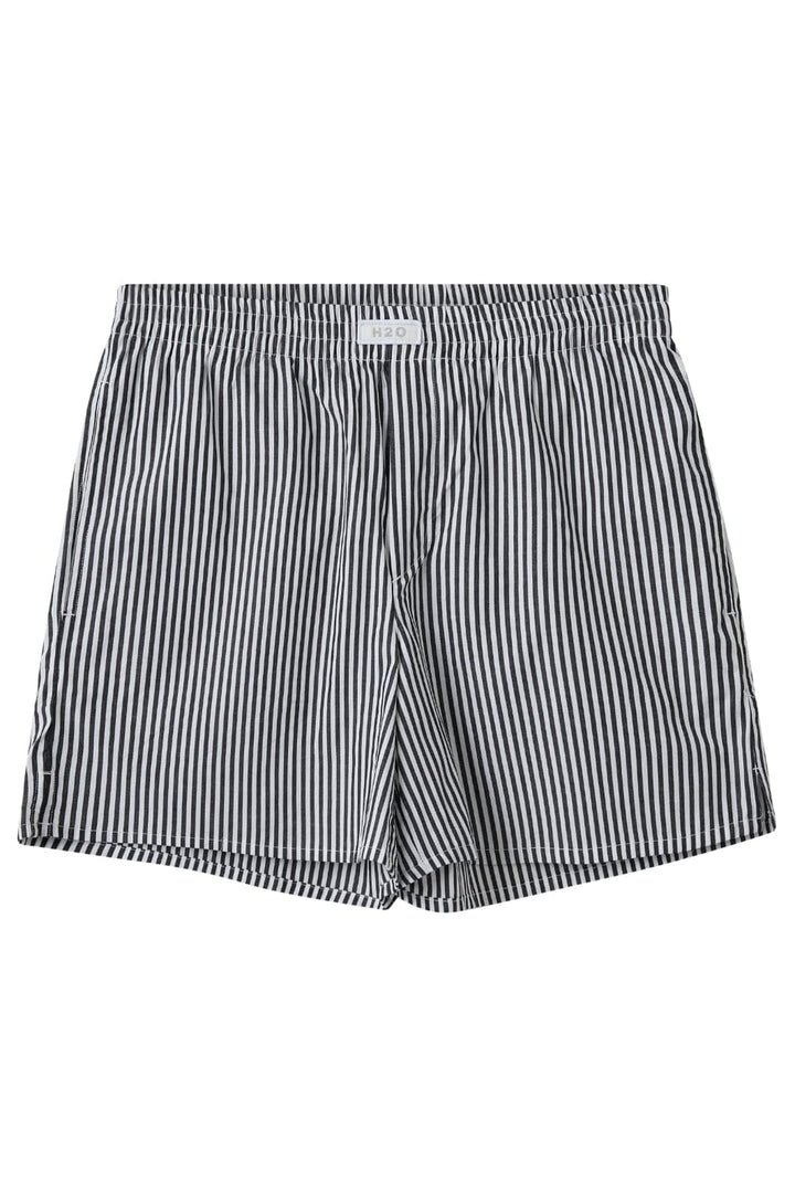 H2O - Rønne Essential Pajamas Shorts 100165-1 - 7081 - Black/White Stripe