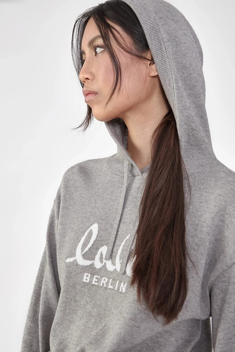 Lala Berlin - Knit Hoodie Kaiko 10009902 - Grey