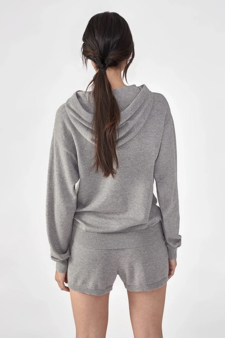 Lala Berlin - Knit Hoodie Kaiko 10009902 - Grey