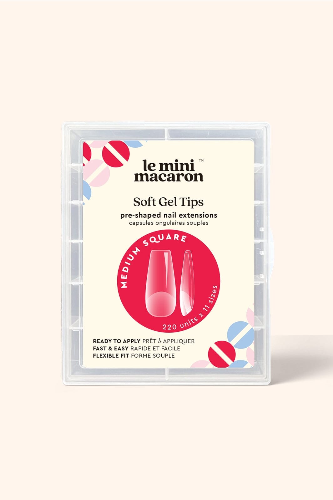 Le Mini Macaron - Le Gel Nail Tips (220 Stk) GNT006 - Medium Square