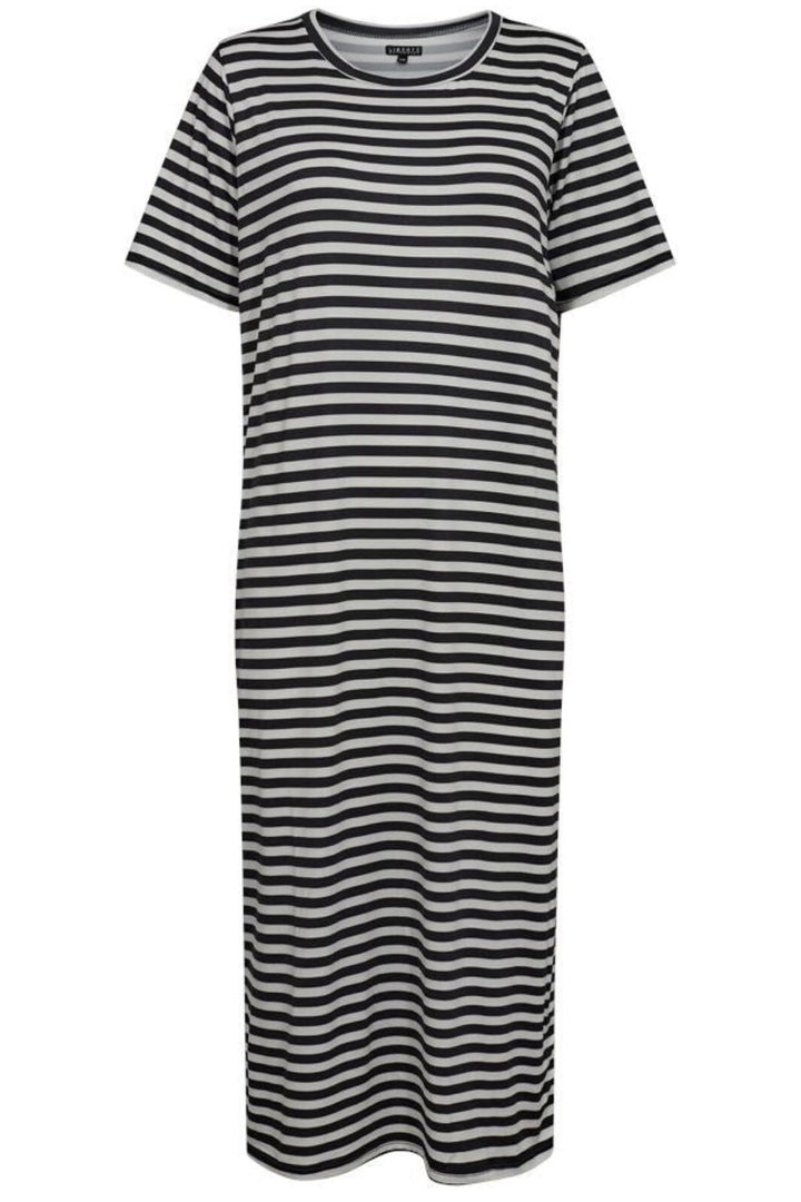 Liberte - Alma-Tshirt-Dress - Black Creme Stripe