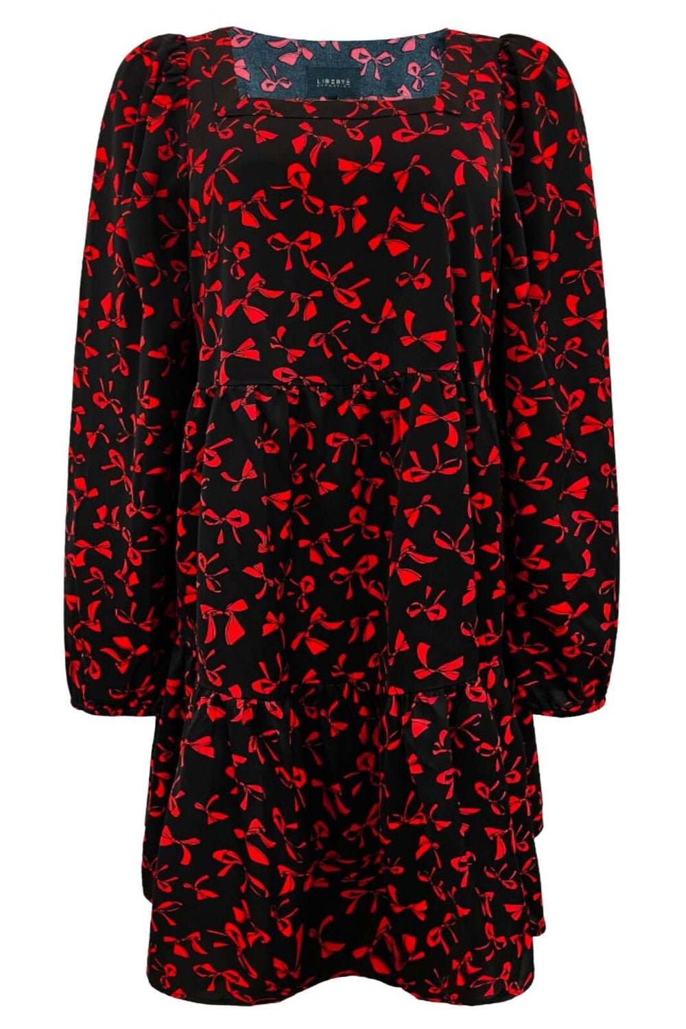 Forudbestilling - Liberte - Cecilie Ls Dress 22094 - Black Red Bow Kjoler 