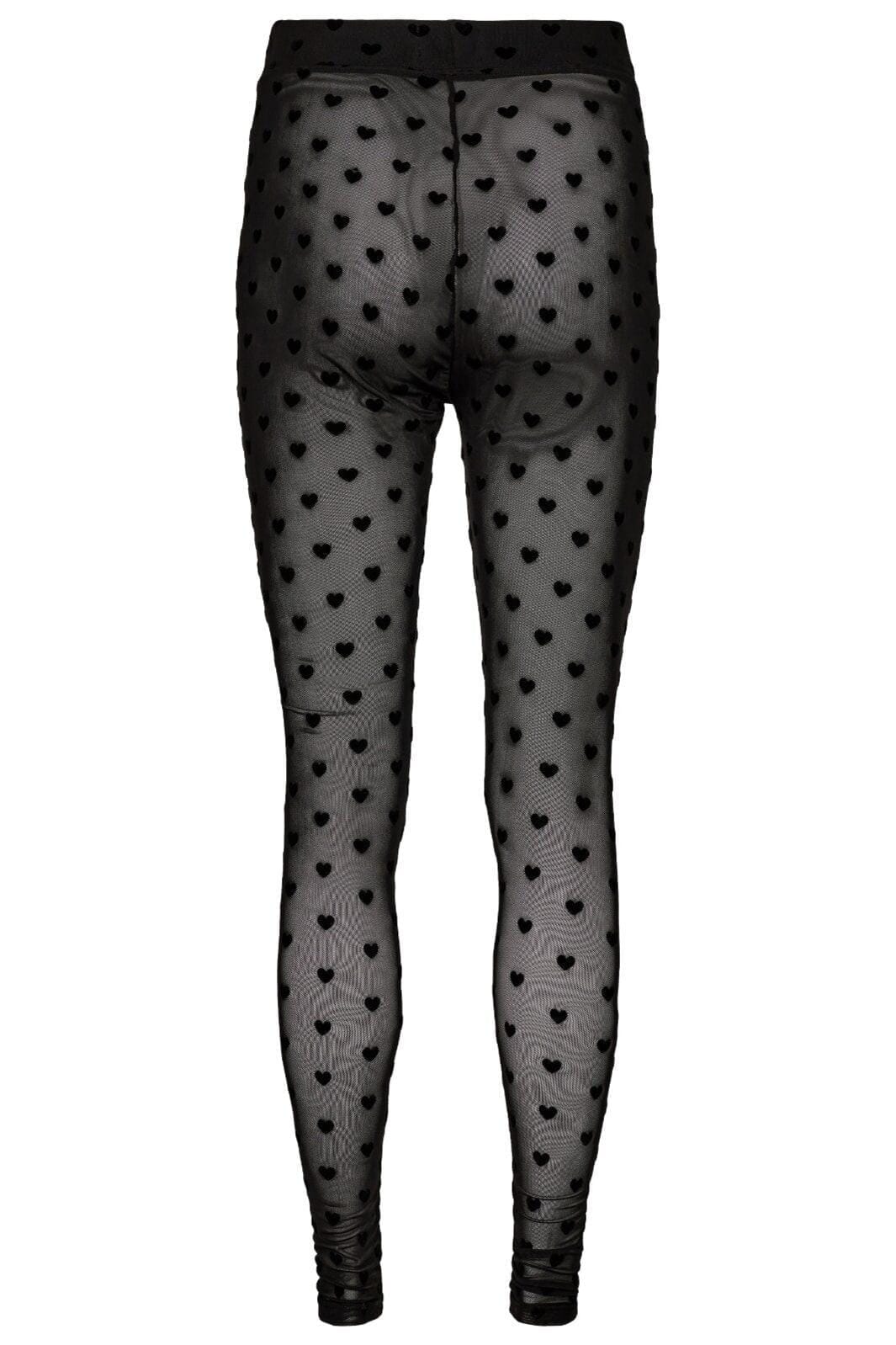 Forudbestilling - Liberte - Mesh-Legging - Black Flock Heart Leggings 