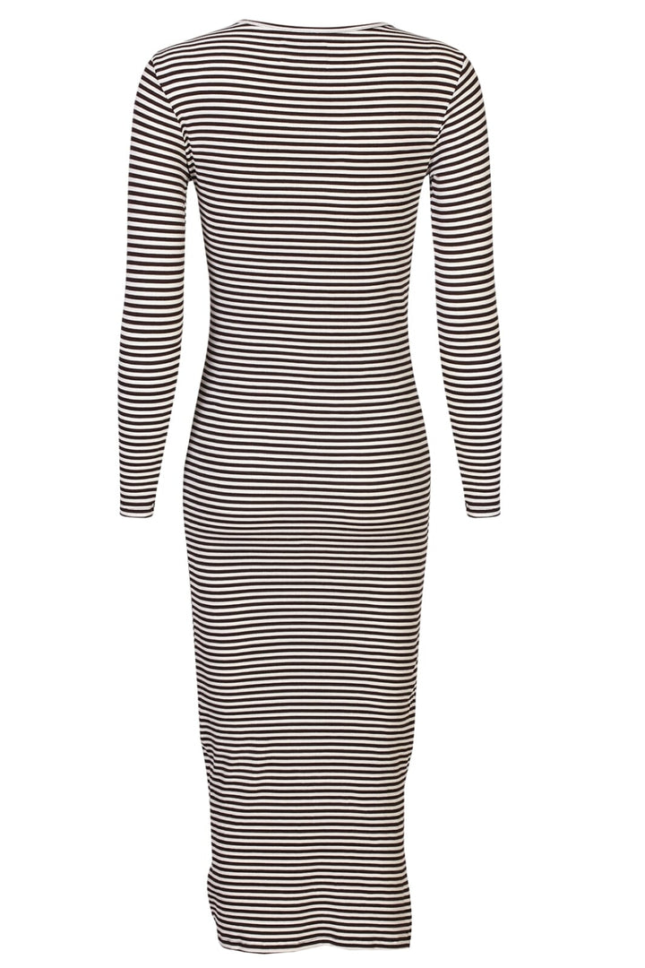 Forudbestilling - Liberte - Natalia-Ls-Dress - D. Brown Creme Small Stripe