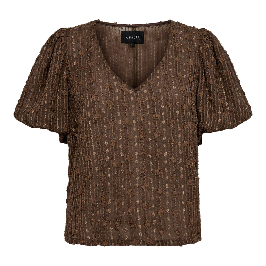 Forudbestilling - Liberte - Odessa-Ss-Blouse - Brown Bluser 