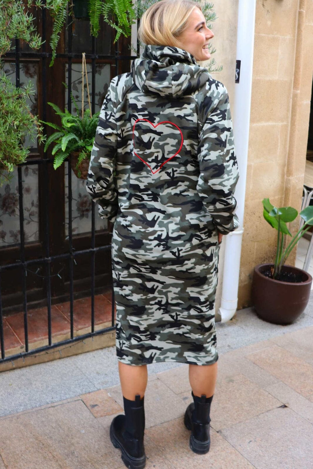 Liberte - Sue-Long-Hoodie-Dress 22142 - Camo