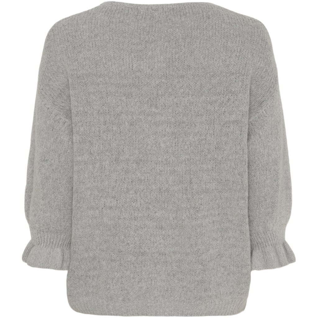 Forudbestilling - Marta Du Chateau - Mdcjuliana Knit 2413 - Light Grey Strikbluser 