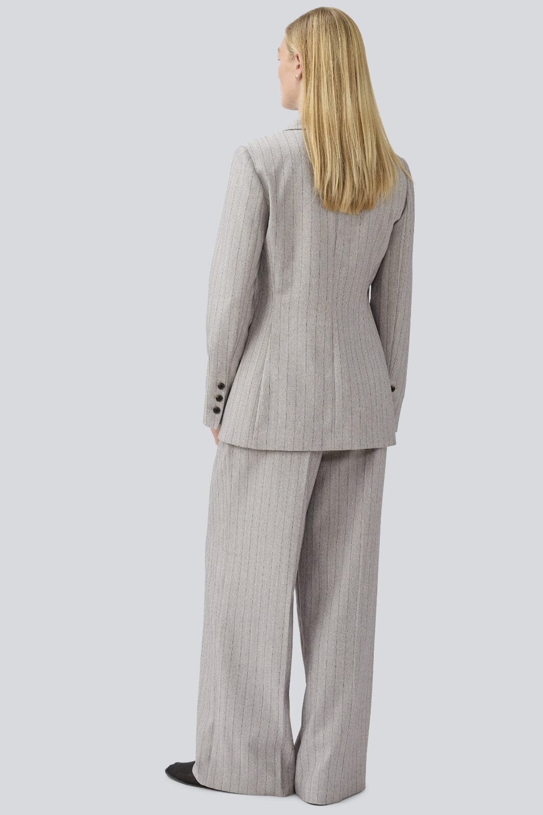 Modström - Meridamd Blazer 58193 - 13618 - Grey Melange Pinstripe