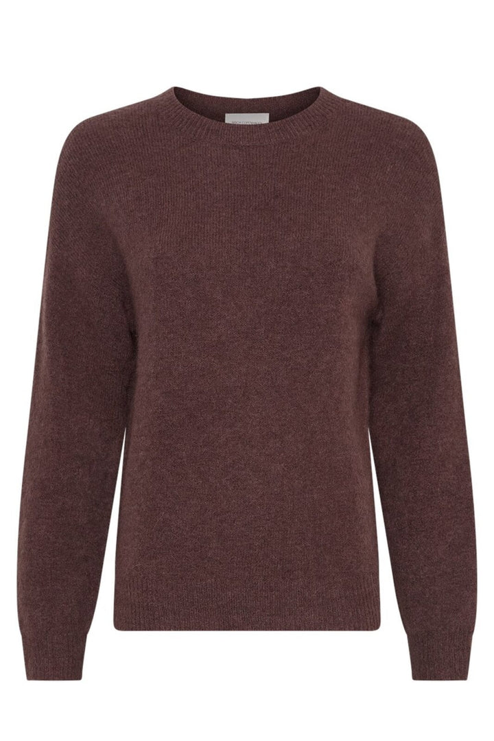 Forudbestilling - Moss Copenhagen - Mschfestina Hope Pullover 18596 - Raisin Strikbluser 