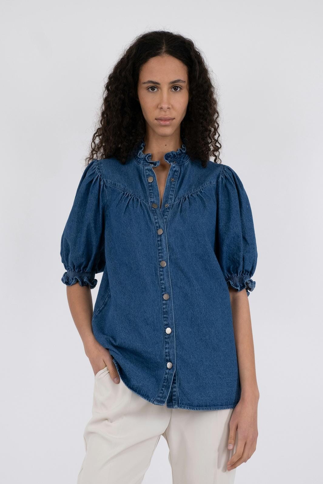 Neo Noir - Avalon Denim Shirt - Blue