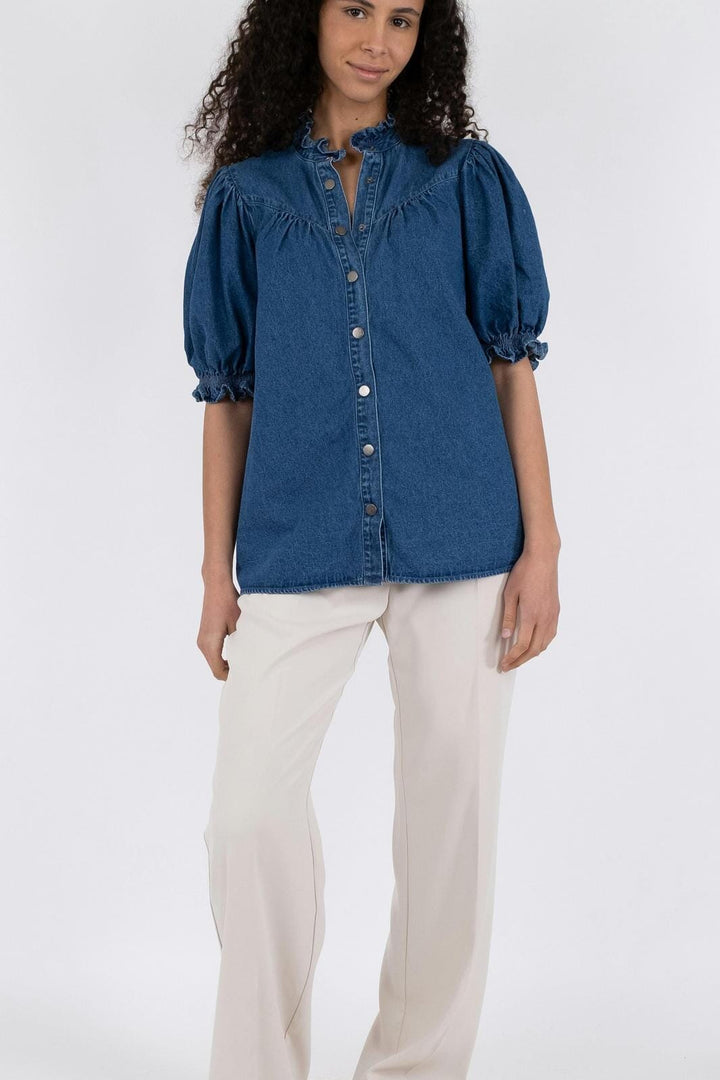 Neo Noir - Avalon Denim Shirt - Blue