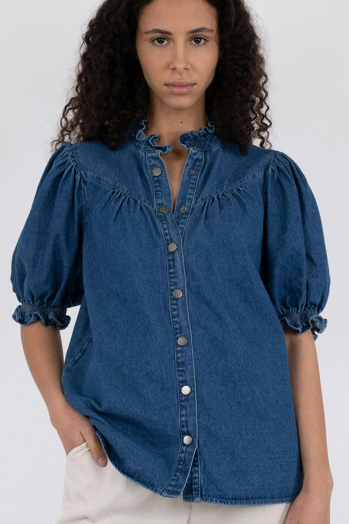 Neo Noir - Avalon Denim Shirt - Blue