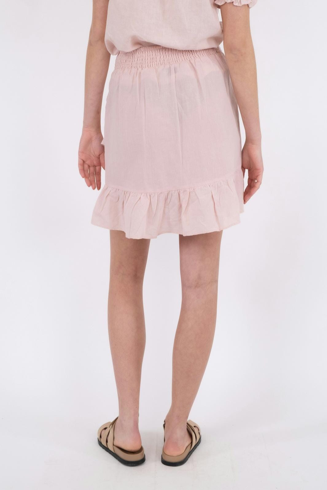 Neo Noir - Bekka Linen Skirt - Rose Smoke