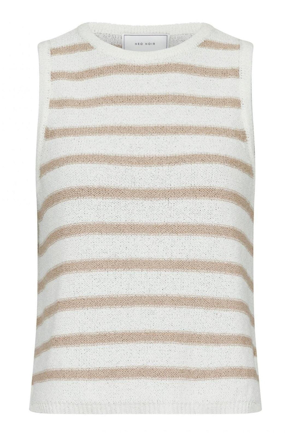 Forudbestilling - Neo Noir - Chira Boucle Knit Stripe Top - Sand Toppe 