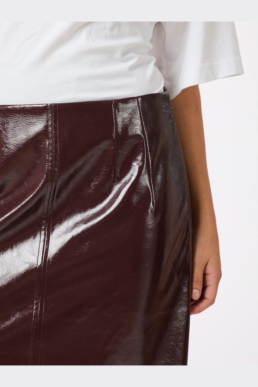 Neo Noir - Hemie Patent Skirt 164659 - 174 - Burgundy