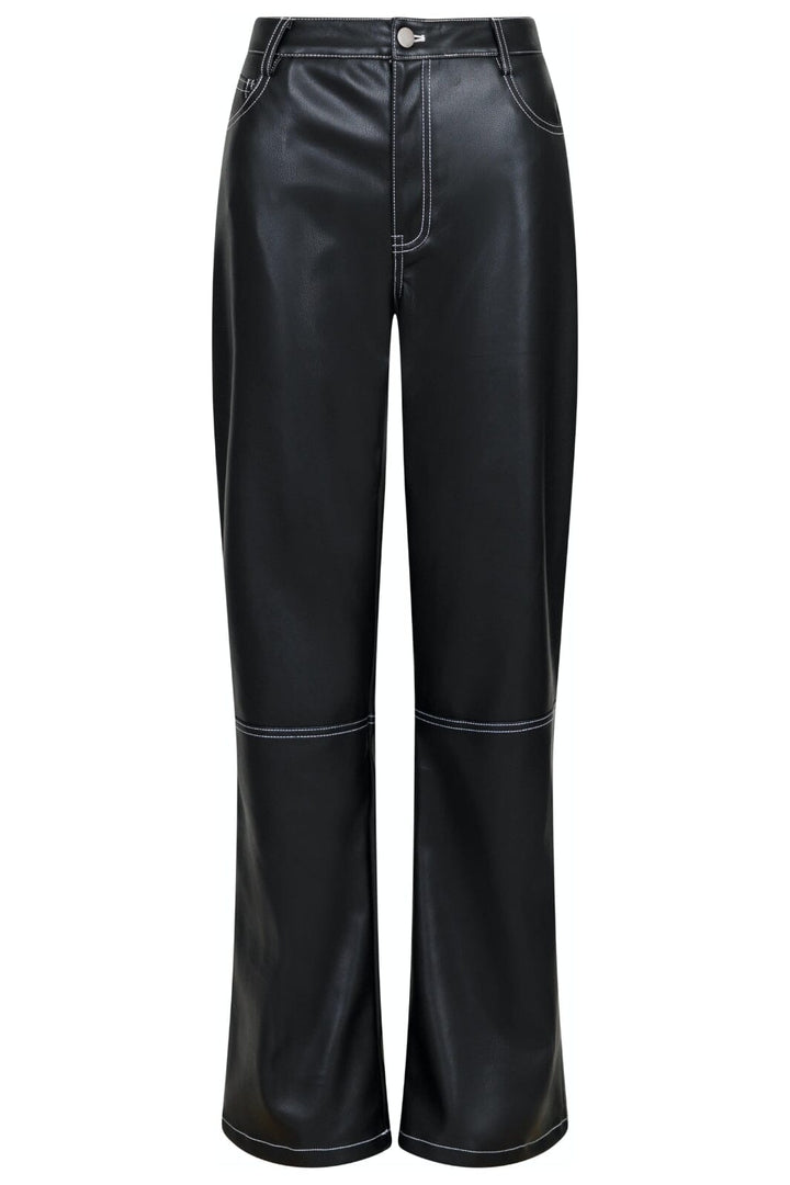 Forudbestilling - Neo Noir - Jakoba Faux Stitch Pants - Black Bukser 