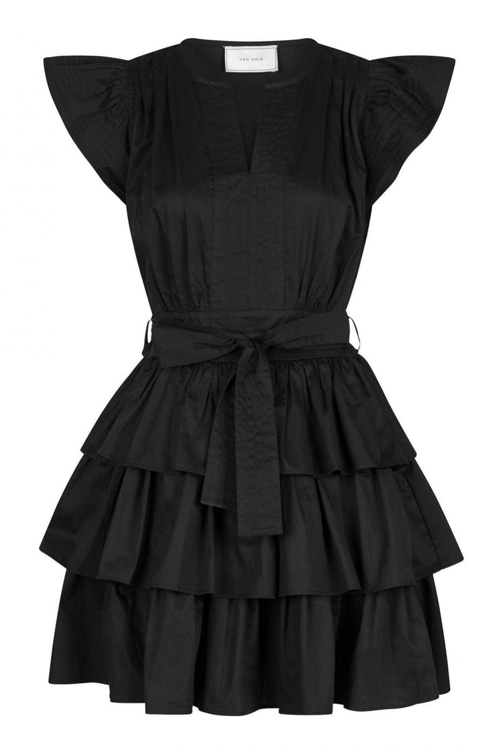 Forudbestilling - Neo Noir - Lia Cotton Satin Dress - Black Kjoler 